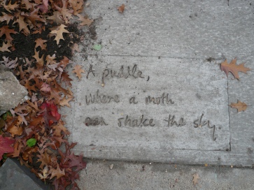 Kevin Walker's sidewalk poem